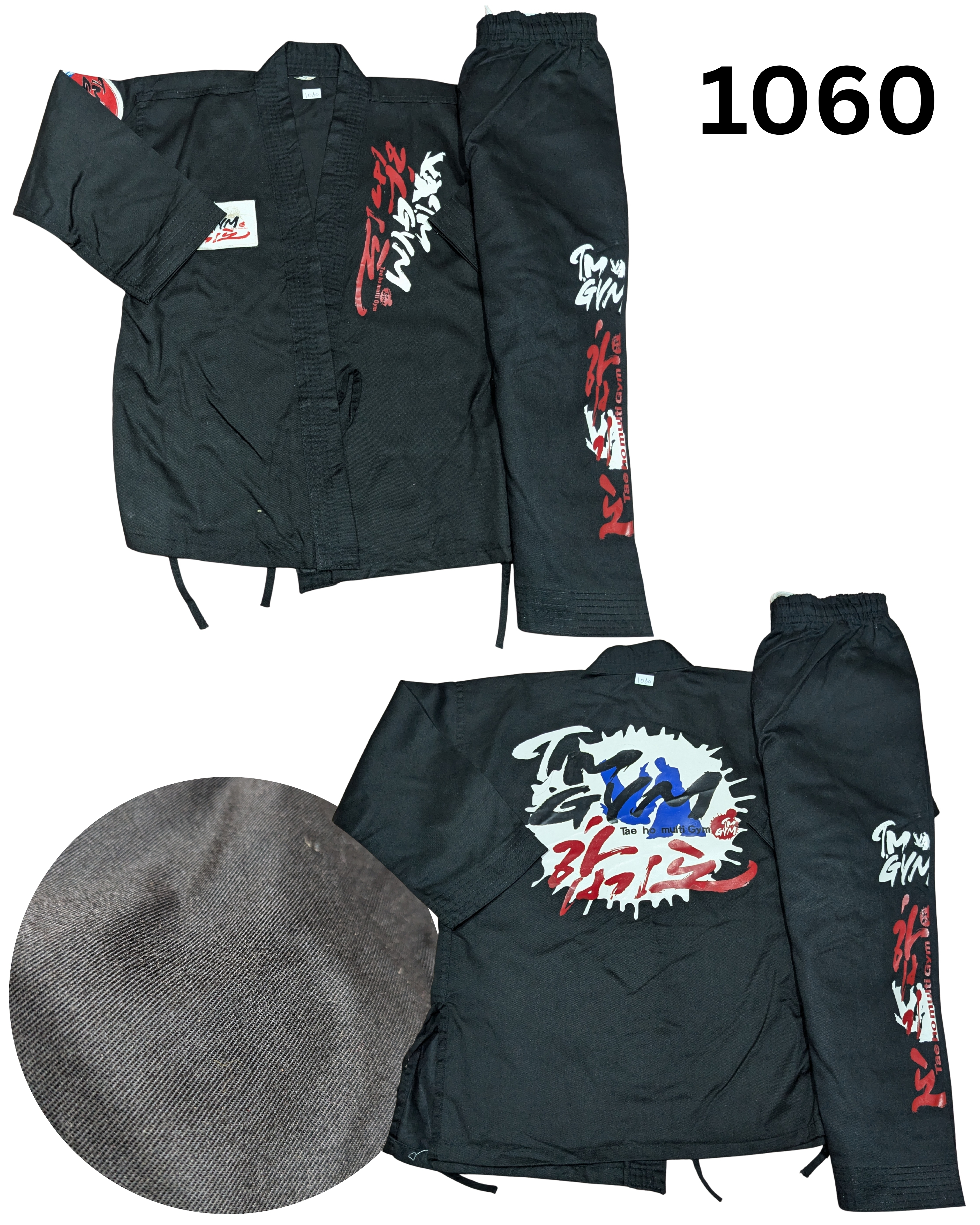 Taekwondo martial arts uniform (120 sized /black color )