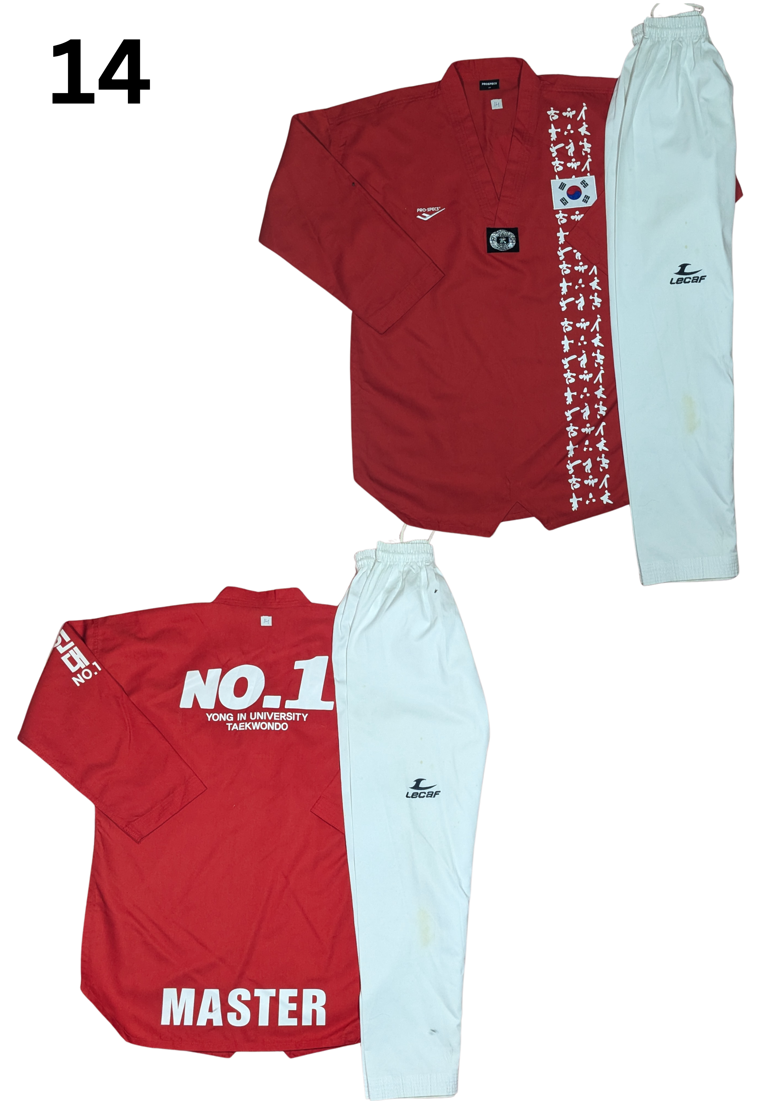 Taekwondo prospecs uniform (190 sized /red color )