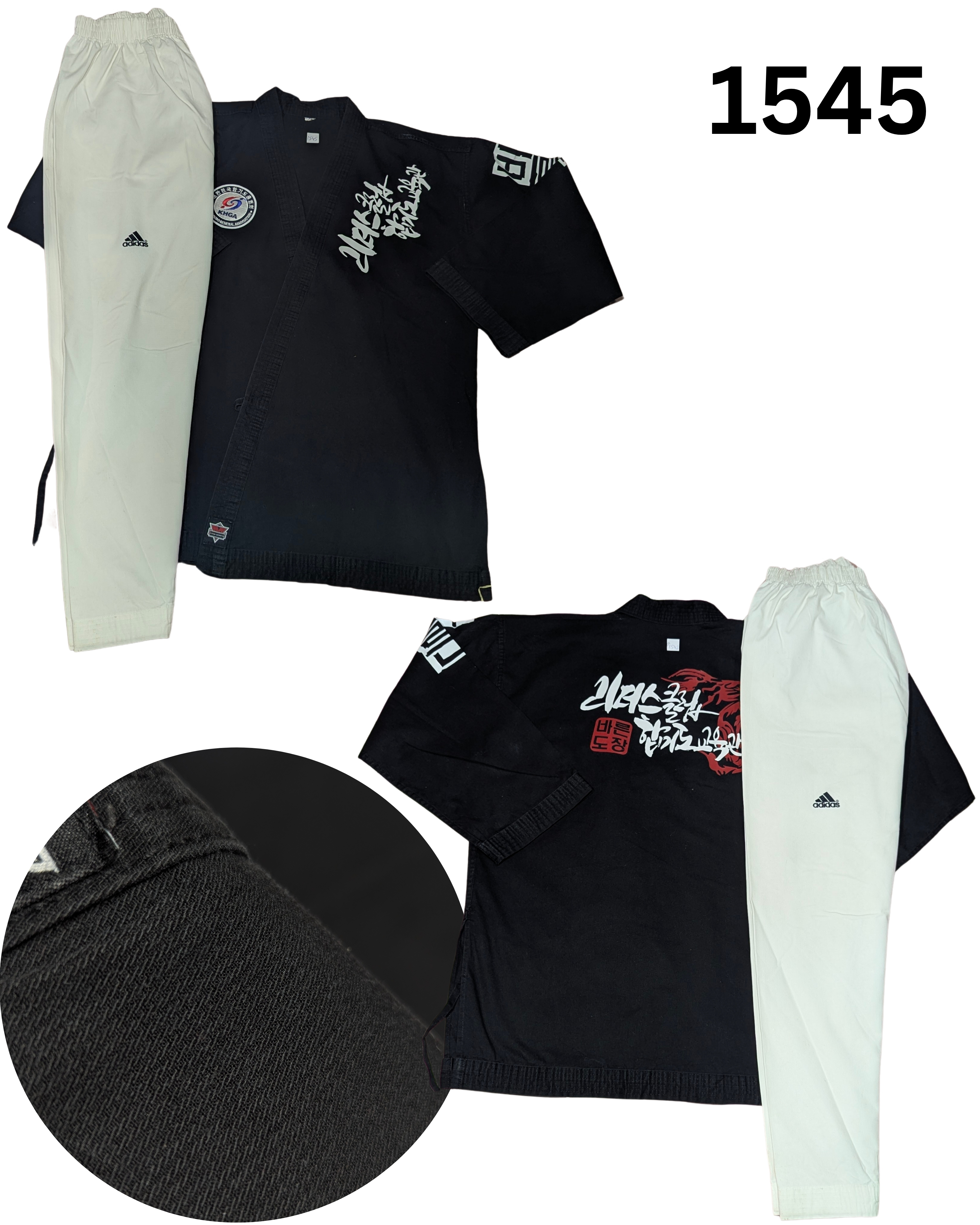 Taekwondo khga uniform (190 sized /black color )