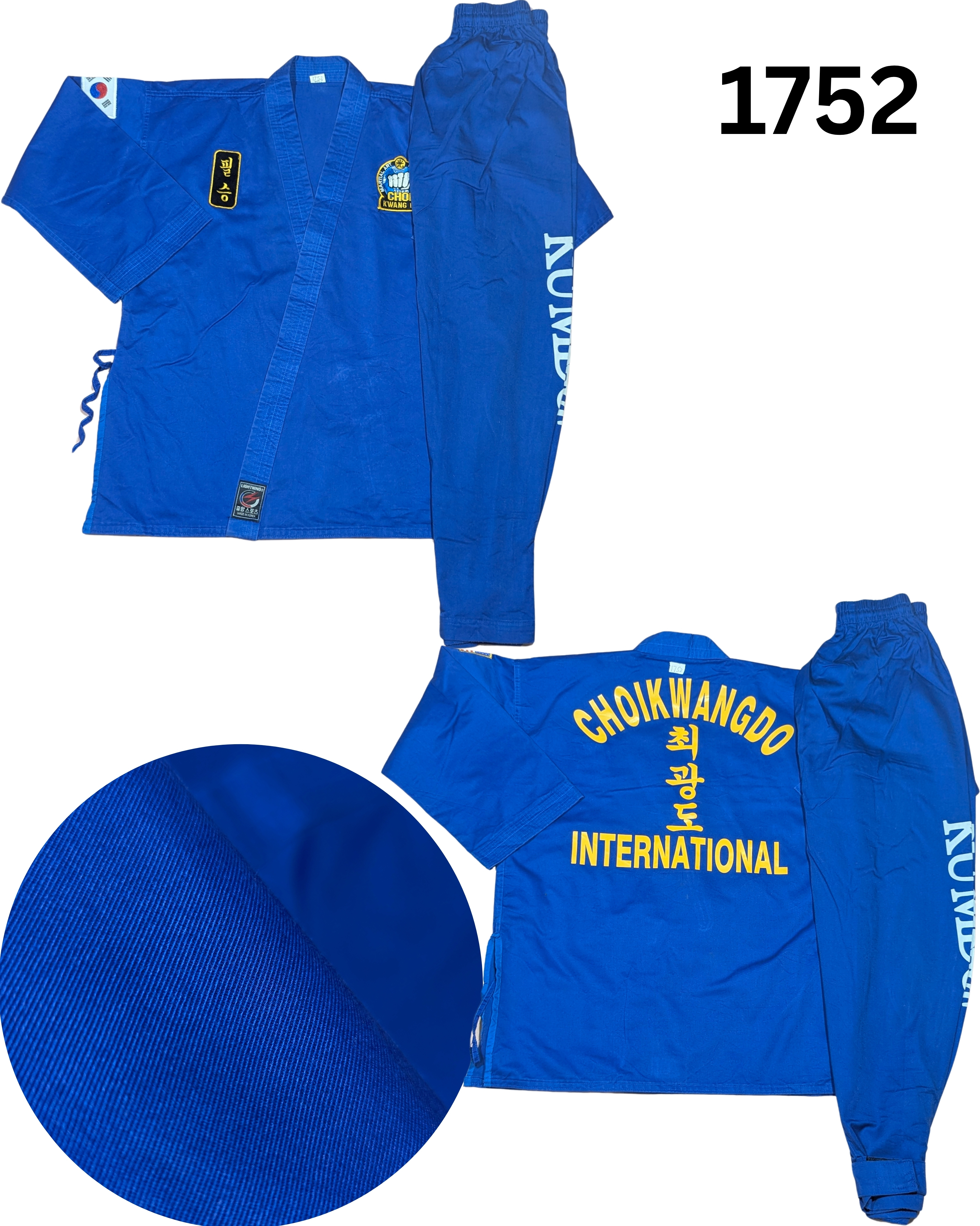 Taekwondo martial arts uniform (170 sized /blue color )