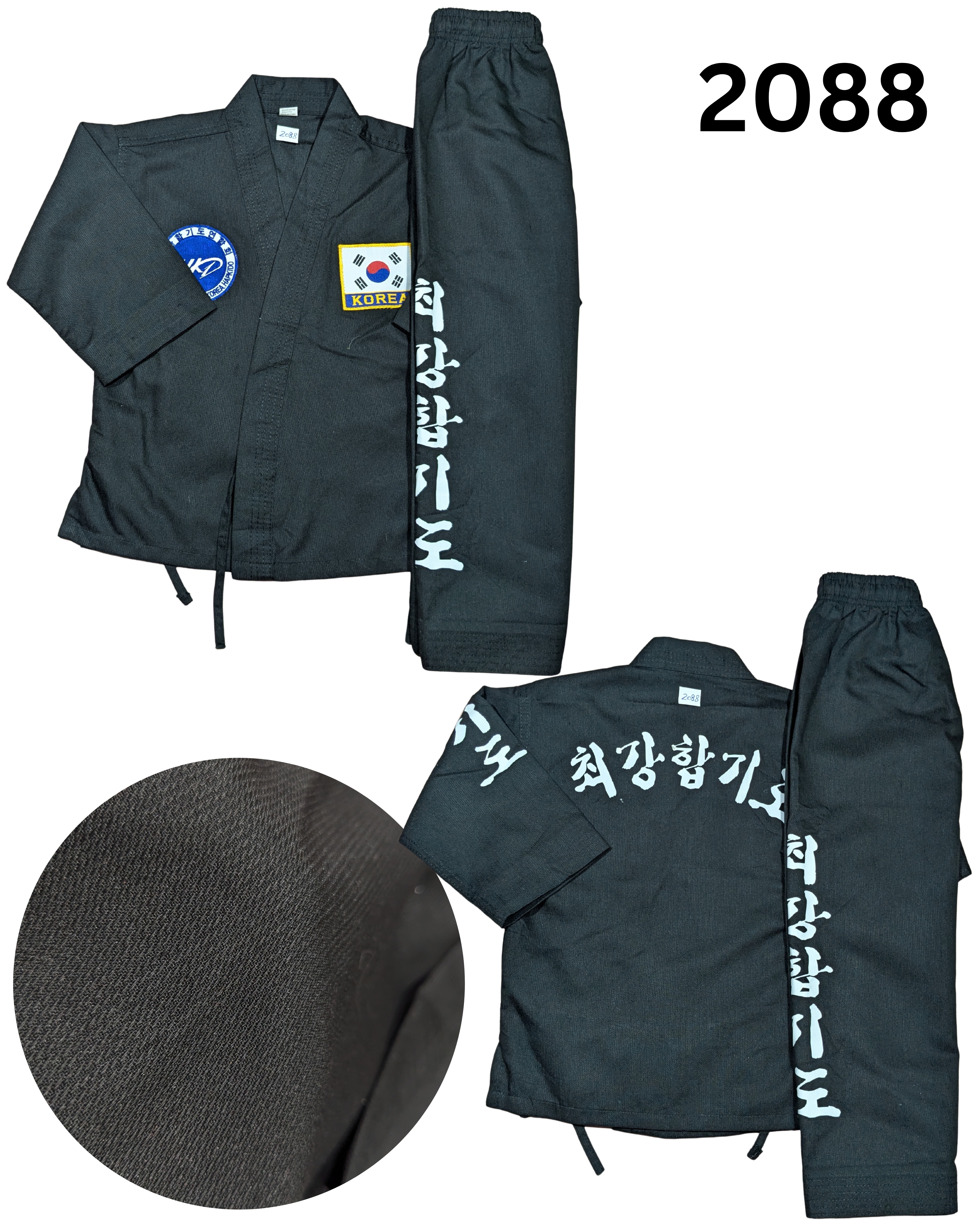 Taekwondo martial arts uniform (110 sized /black color )