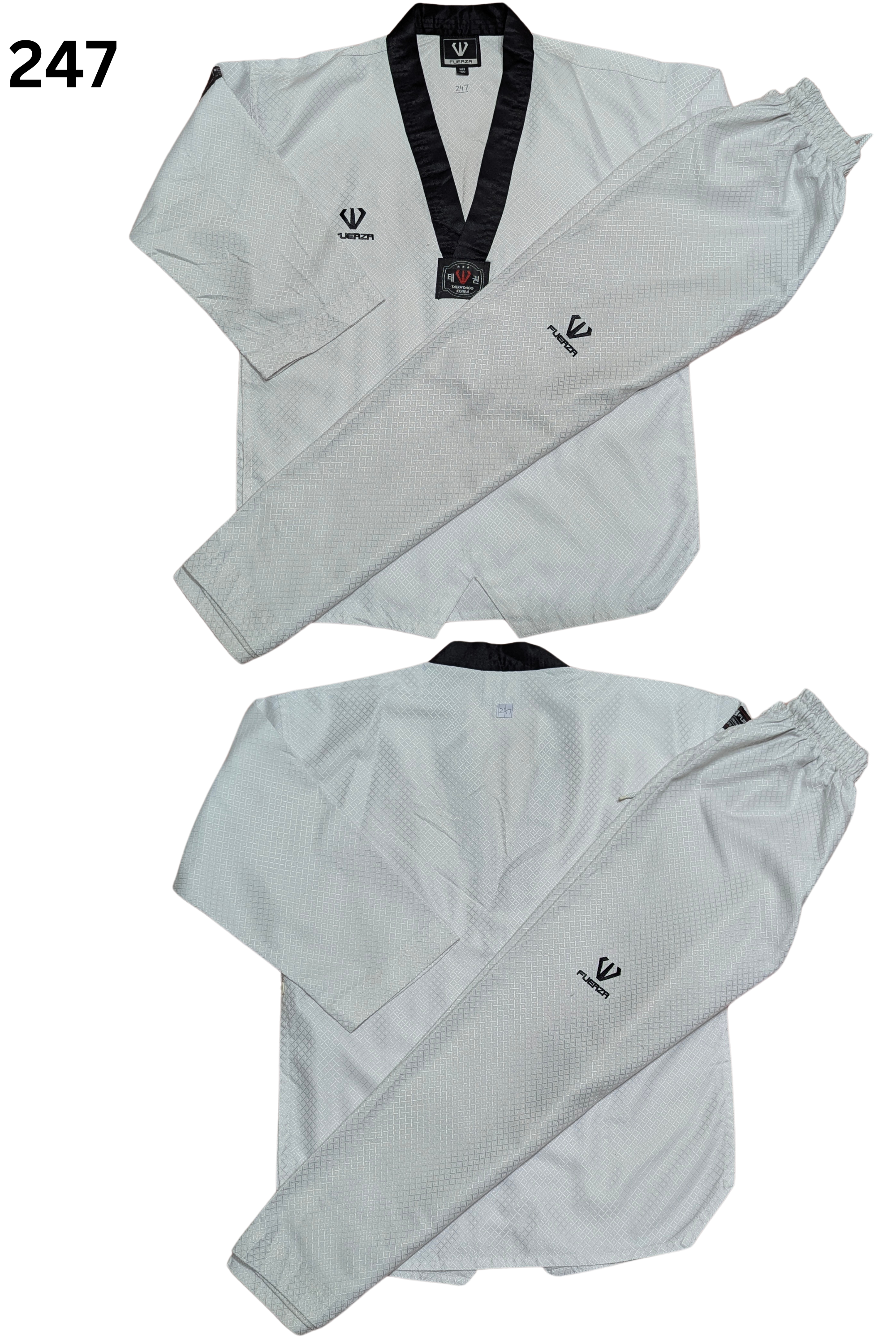 Taekwondo fuerza uniform (160 sized /white color )