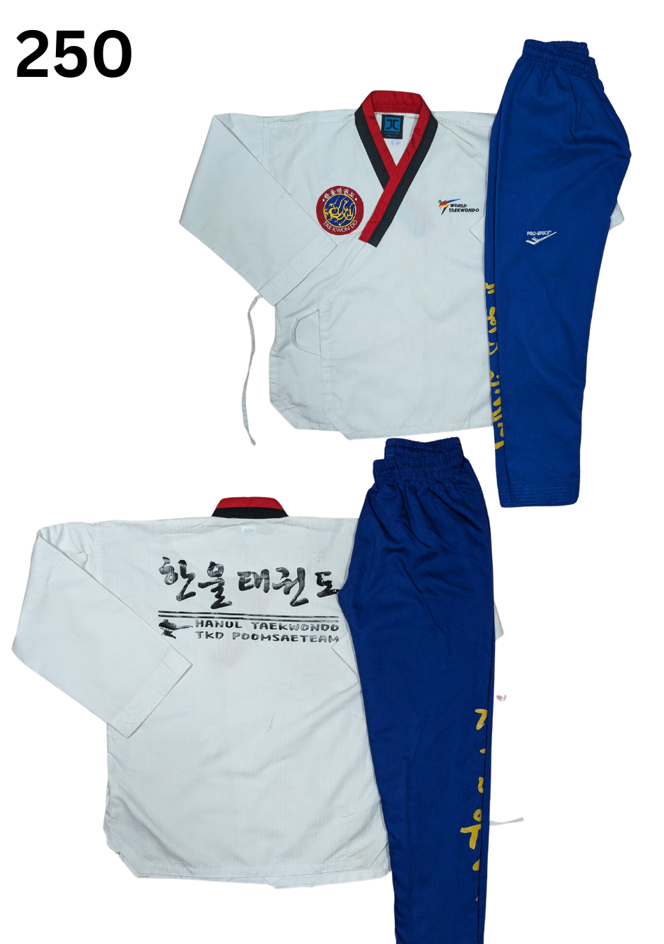 Taekwondo prospecs uniform (140 sized /white color )