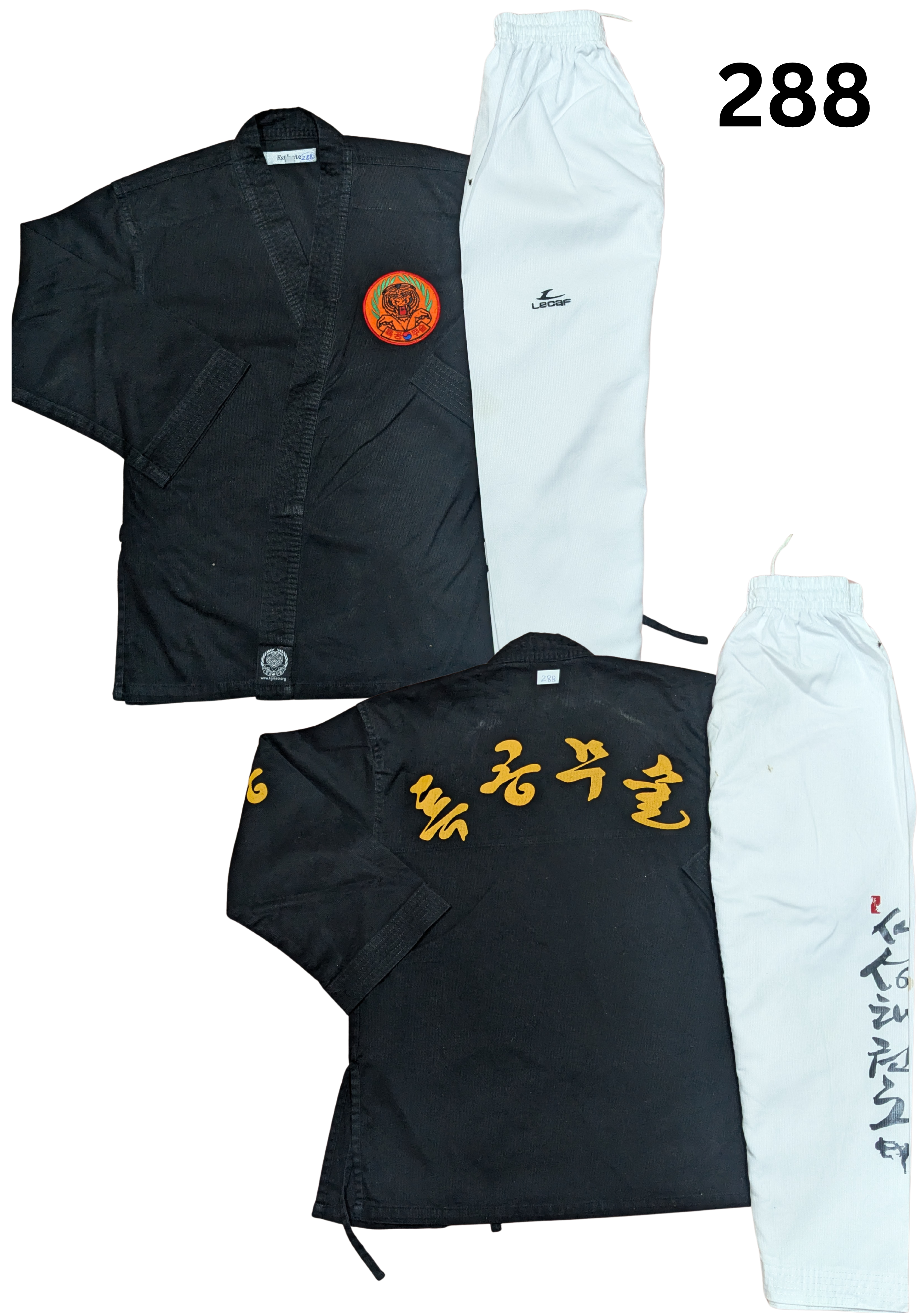 Taekwondo lecaf uniform (140 sized /black color )