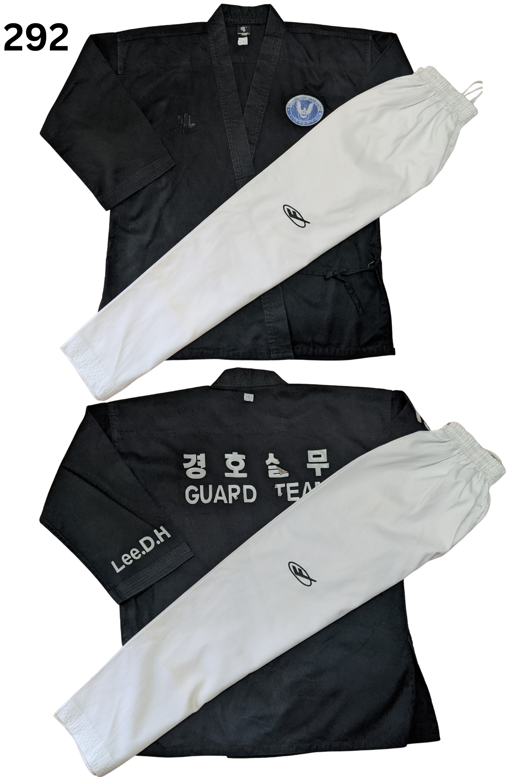 Taekwondo martial arts uniform (180 sized /black color )