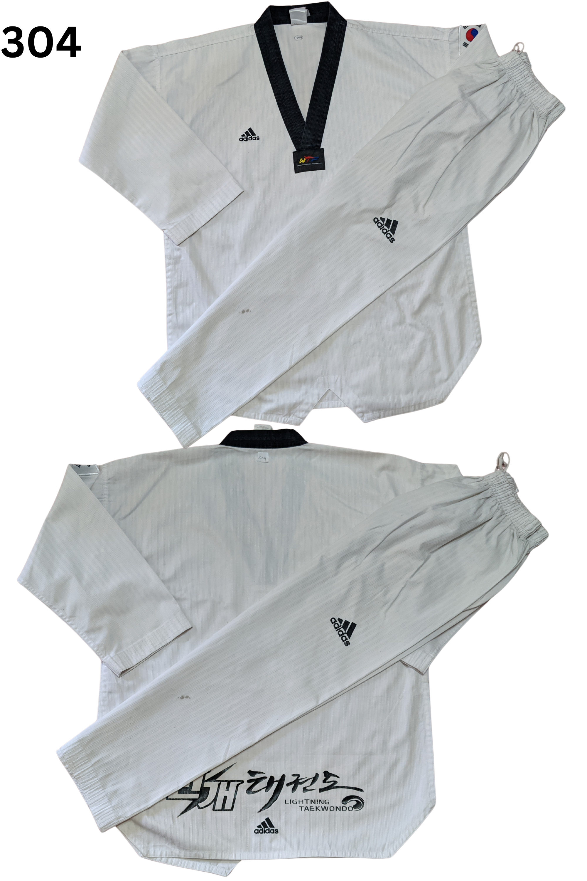 Taekwondo addidas uniform (190 sized /white color )