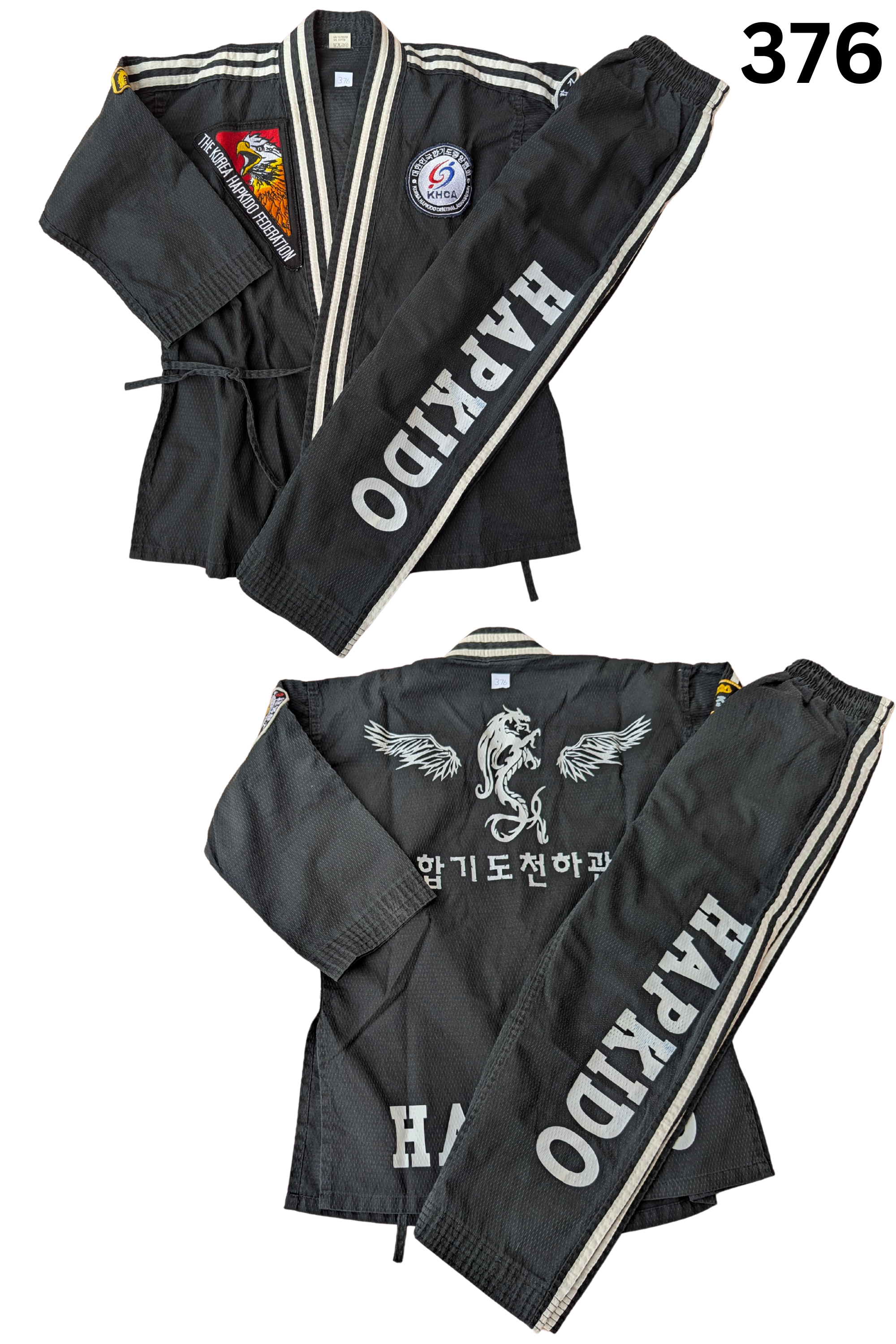 Taekwondo hapkido uniform (130 sized /black color )