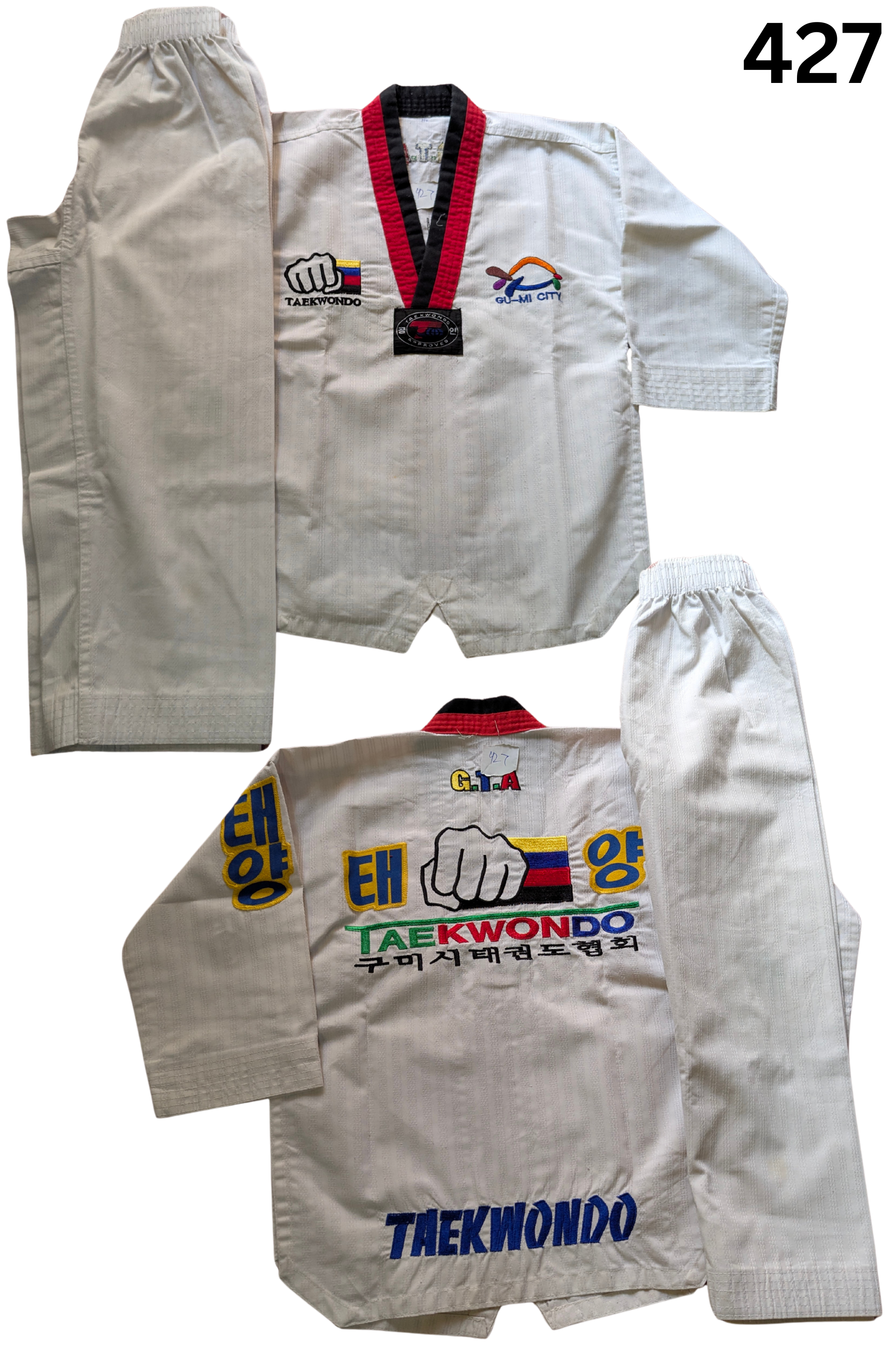 Taekwondo taekwondo uniform (110 sized /white color )