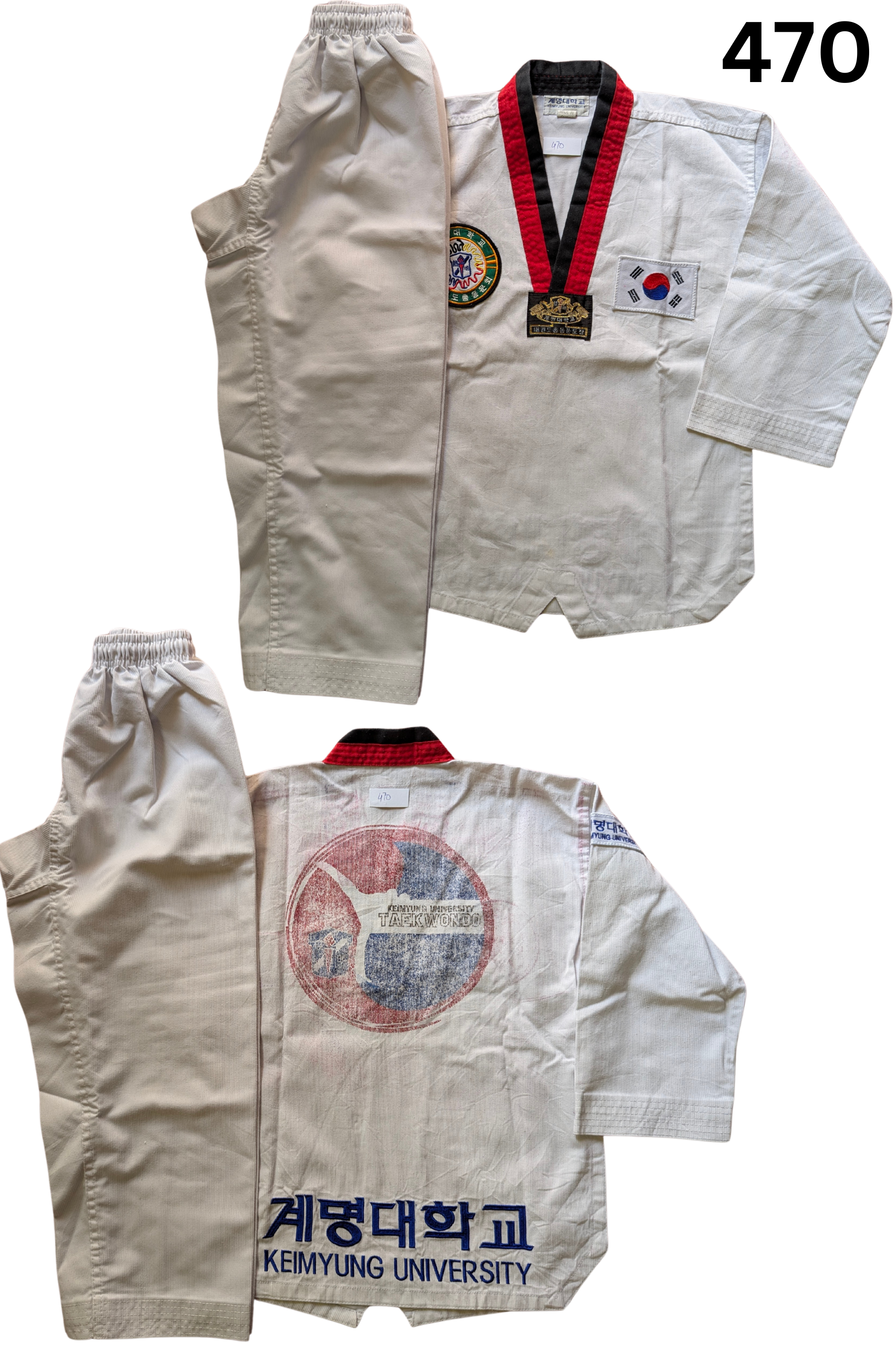 Taekwondo kim young  uniform (120 sized /white color )