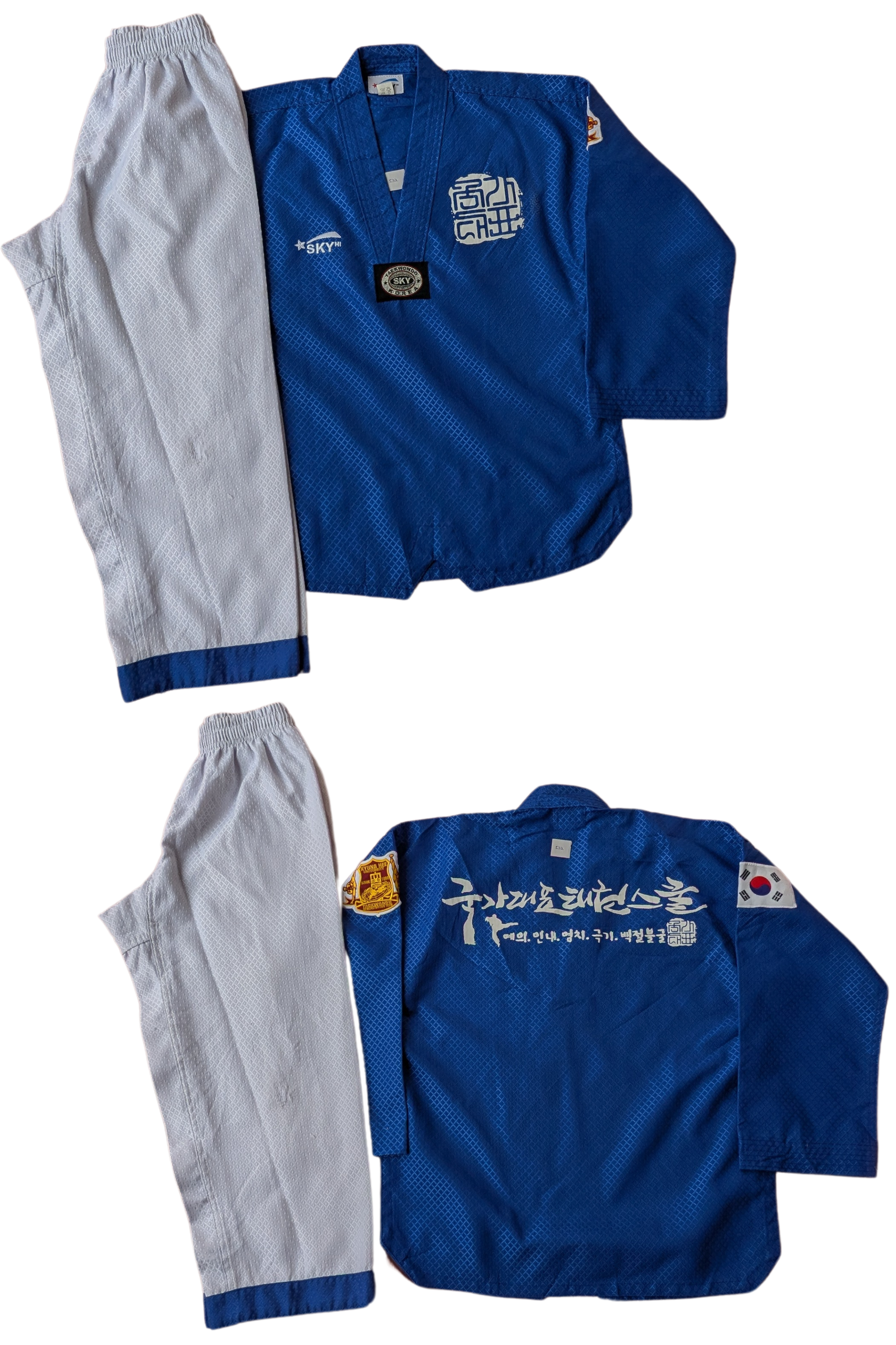 Taekwondo sky uniform (140 sized /blue color )