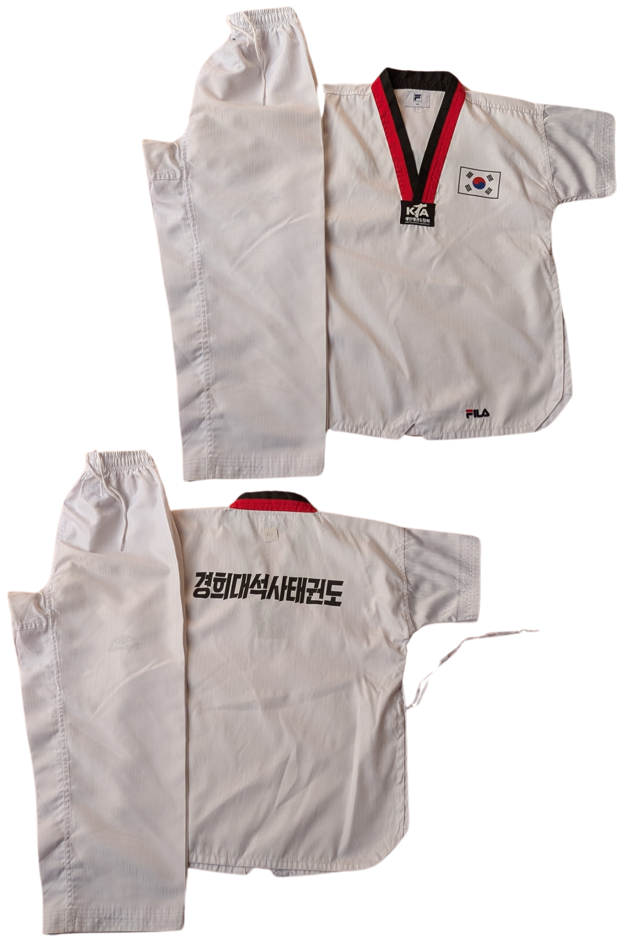 Taekwondo fila uniform (150 sized /white color )