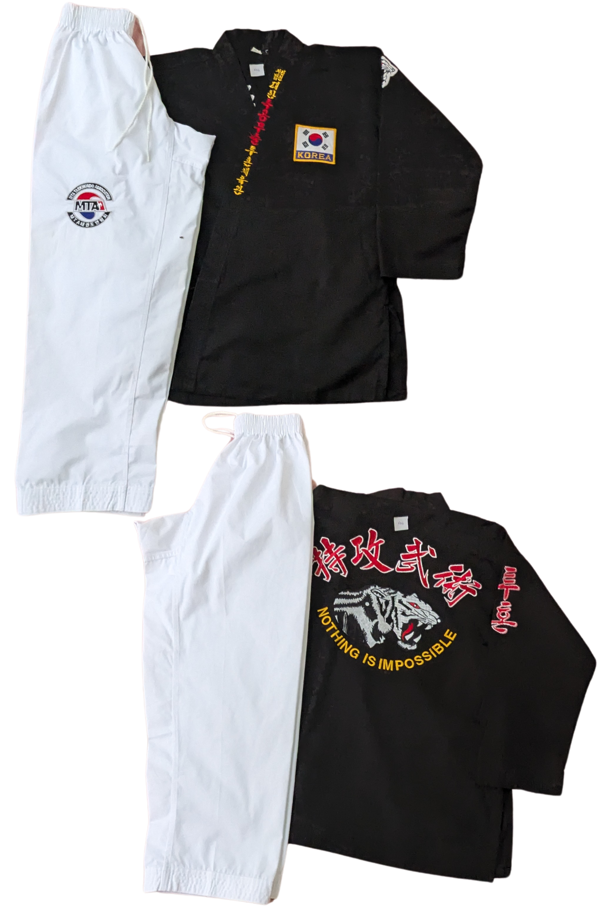Taekwondo mta uniform (160 sized /black color )