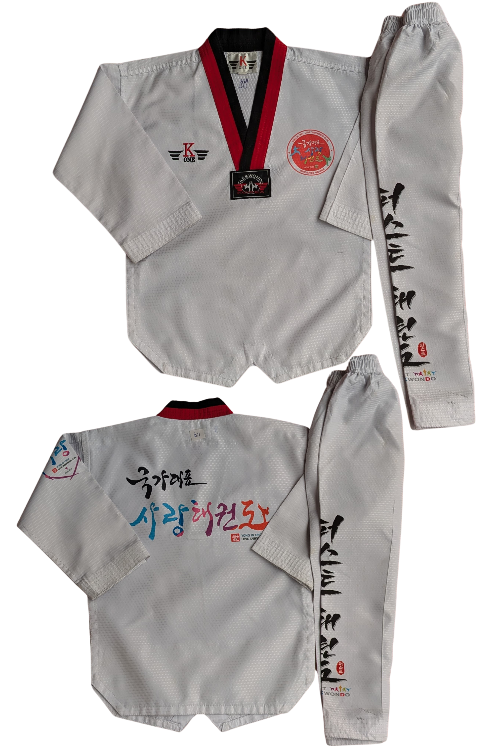 Taekwondo k one uniform (100 sized /white color )