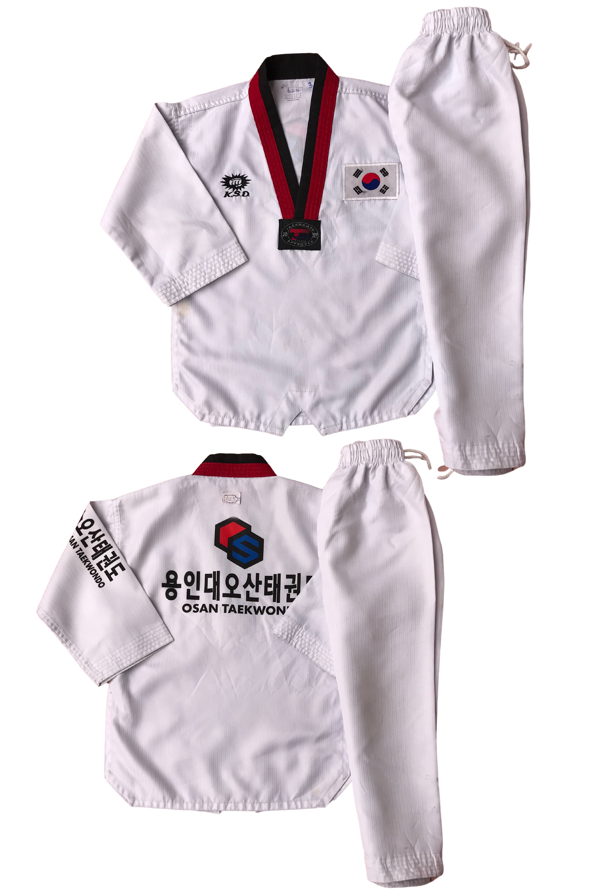 Taekwondo k s d uniform (110 sized /white color )
