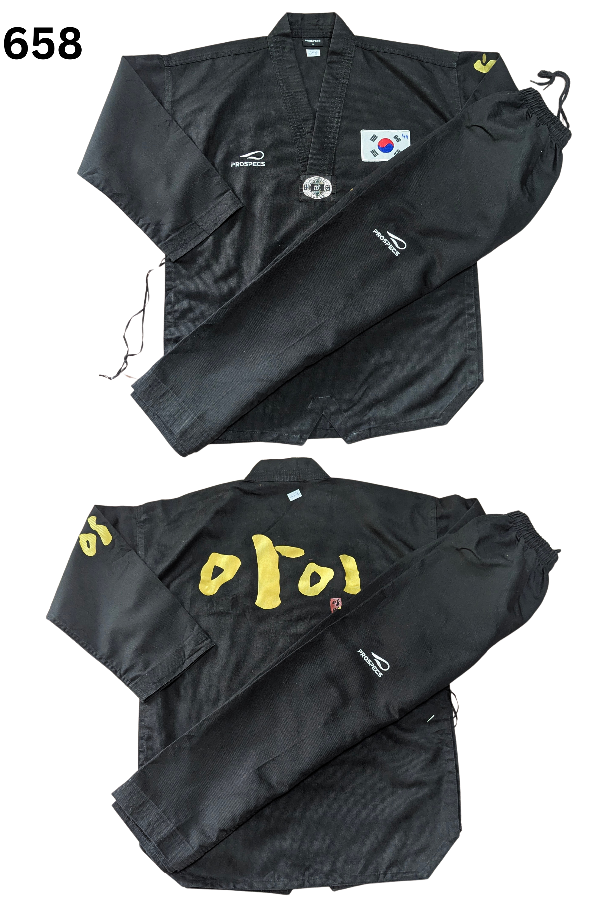 Taekwondo pro specs uniform (150 sized /black color )