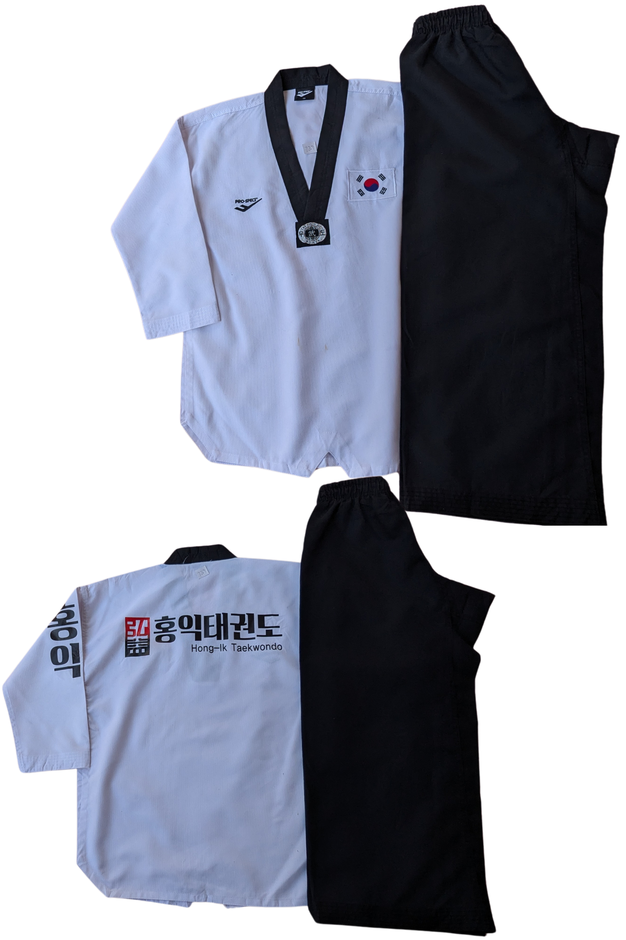 Taekwondo pro specs uniform (150 sized /white color )