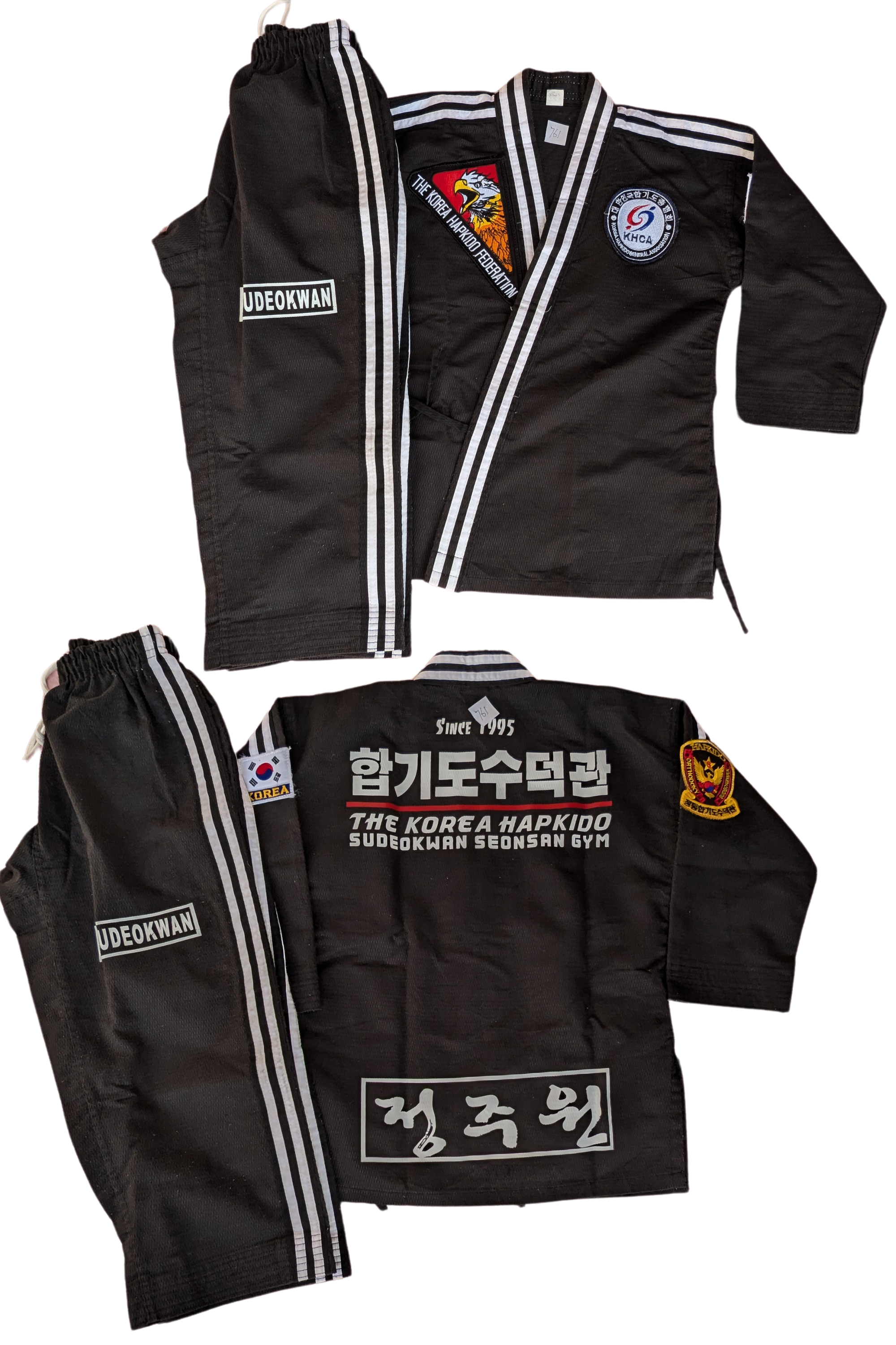 Taekwondo hapkido uniform (120 sized /black color )