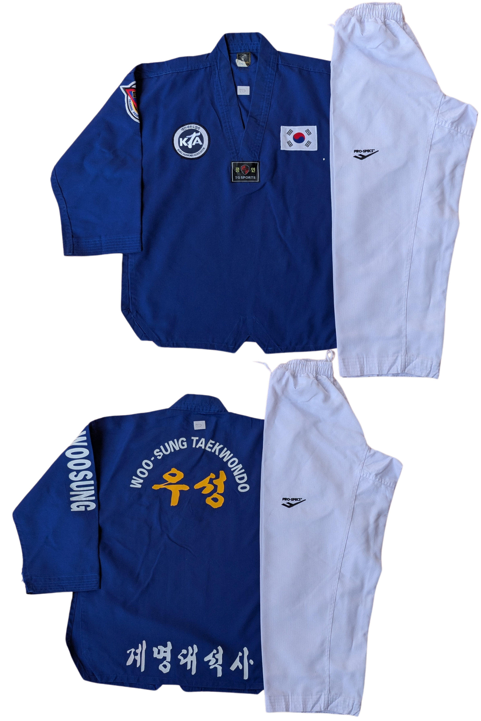 Taekwondo tughguy uniform (150 sized /blue color )