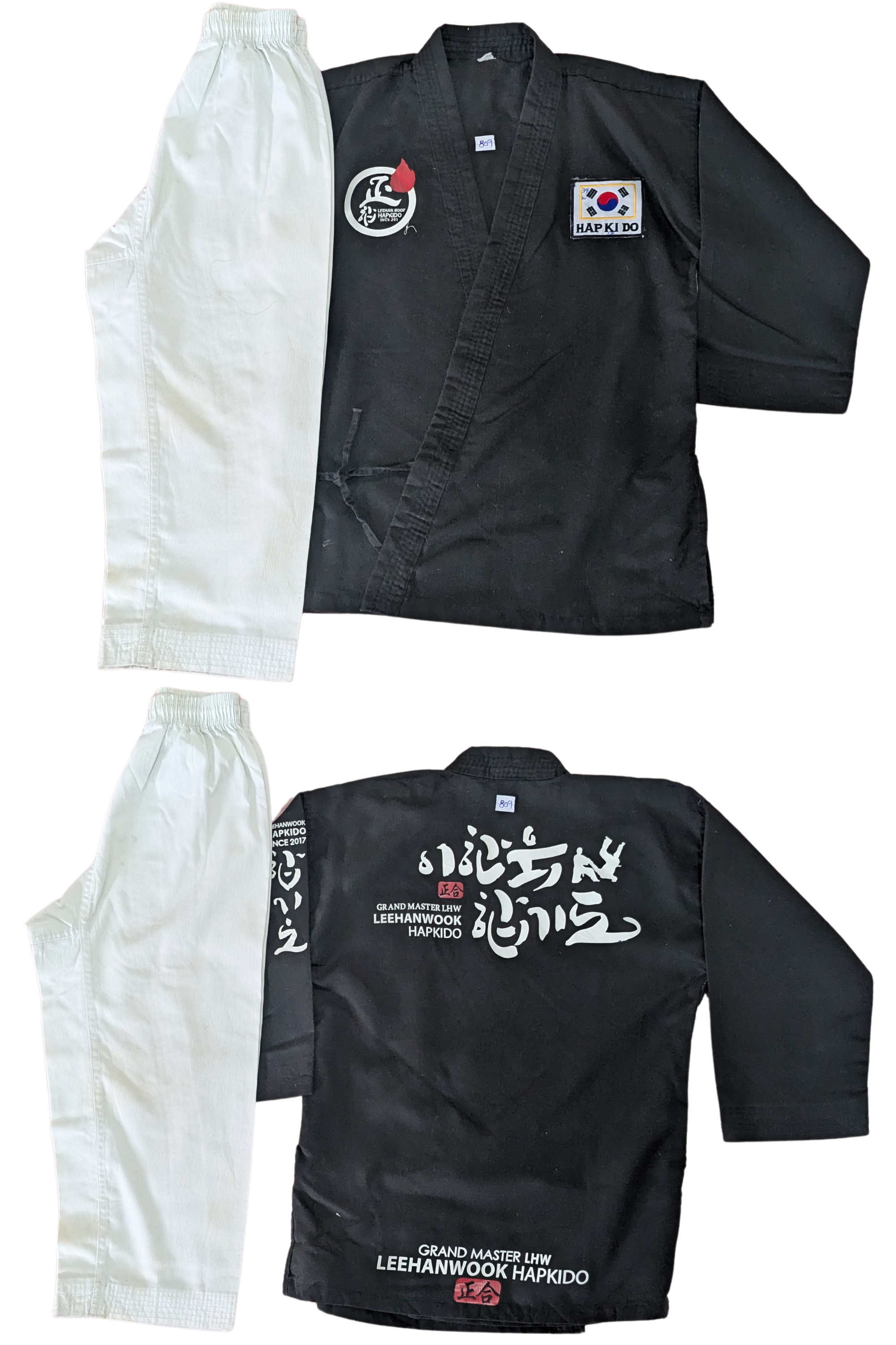 Taekwondo lecafe uniform (150 sized /black color )