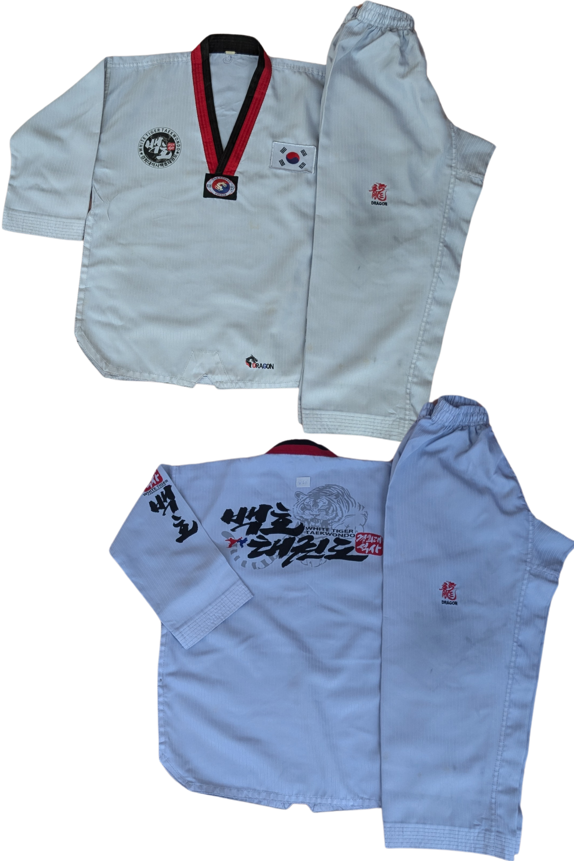Taekwondo dragon uniform (150 sized /white color )