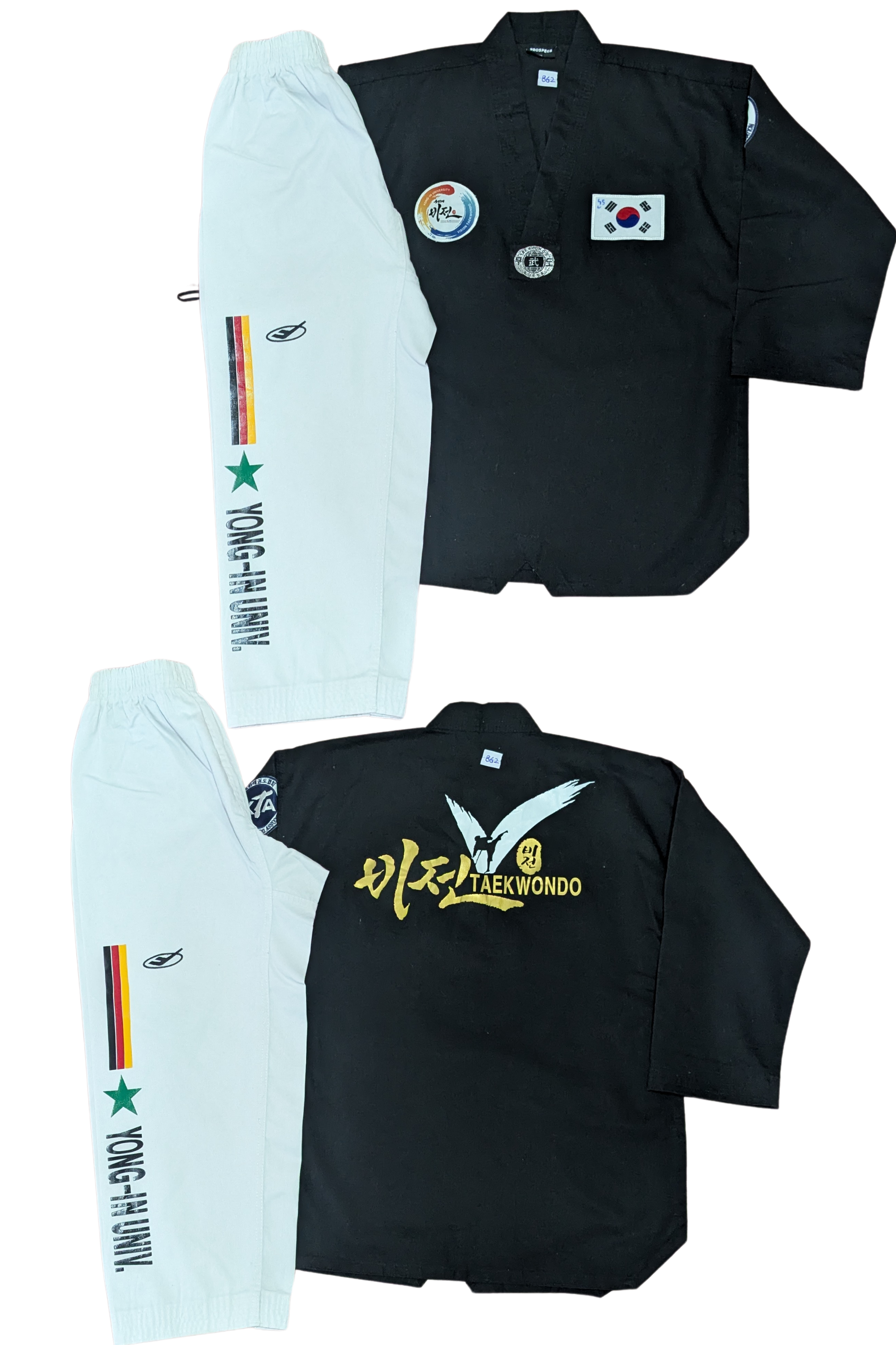 Taekwondo pro specs uniform (150 sized /black color )