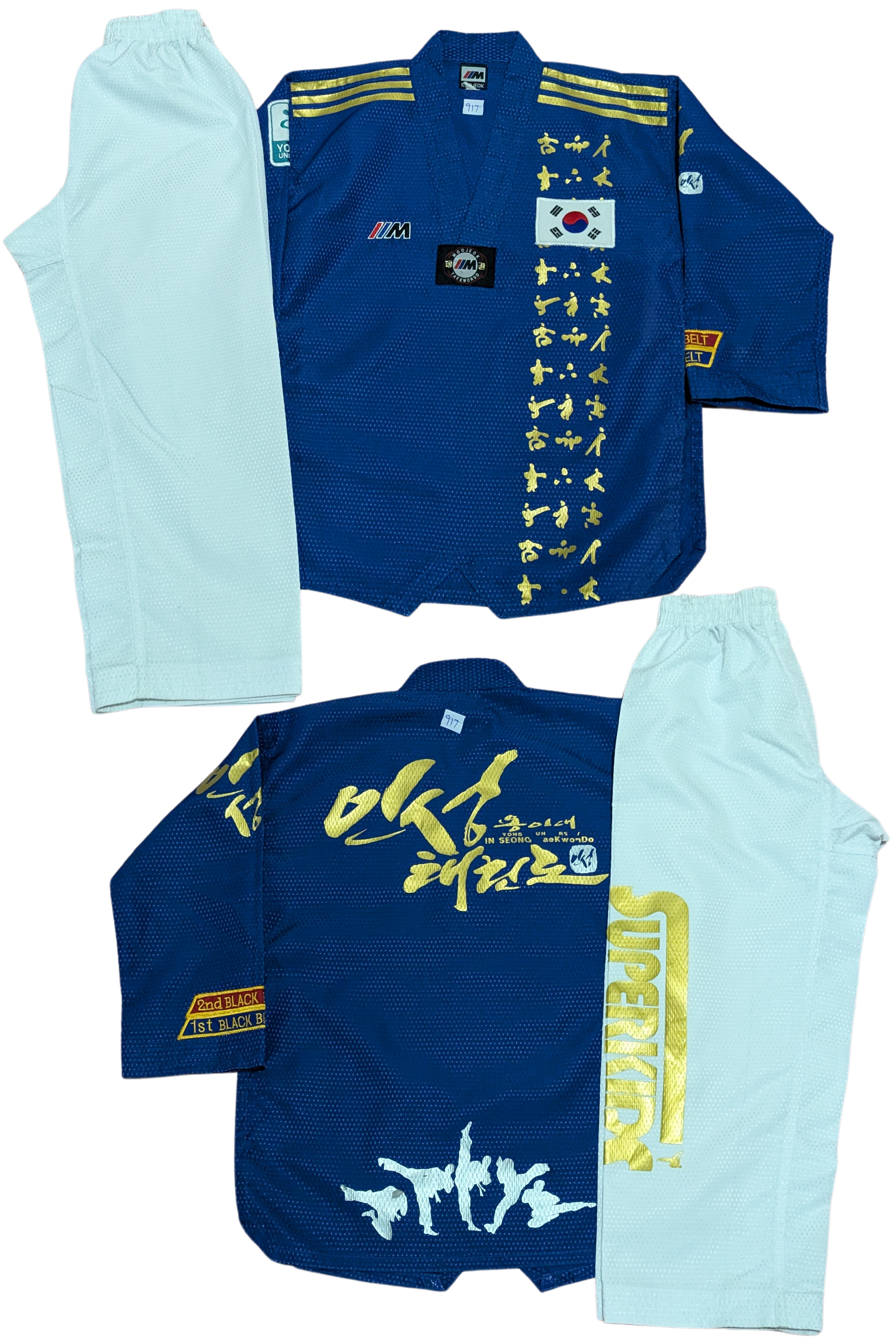 Taekwondo moojeoq uniform (130 sized /blue color )