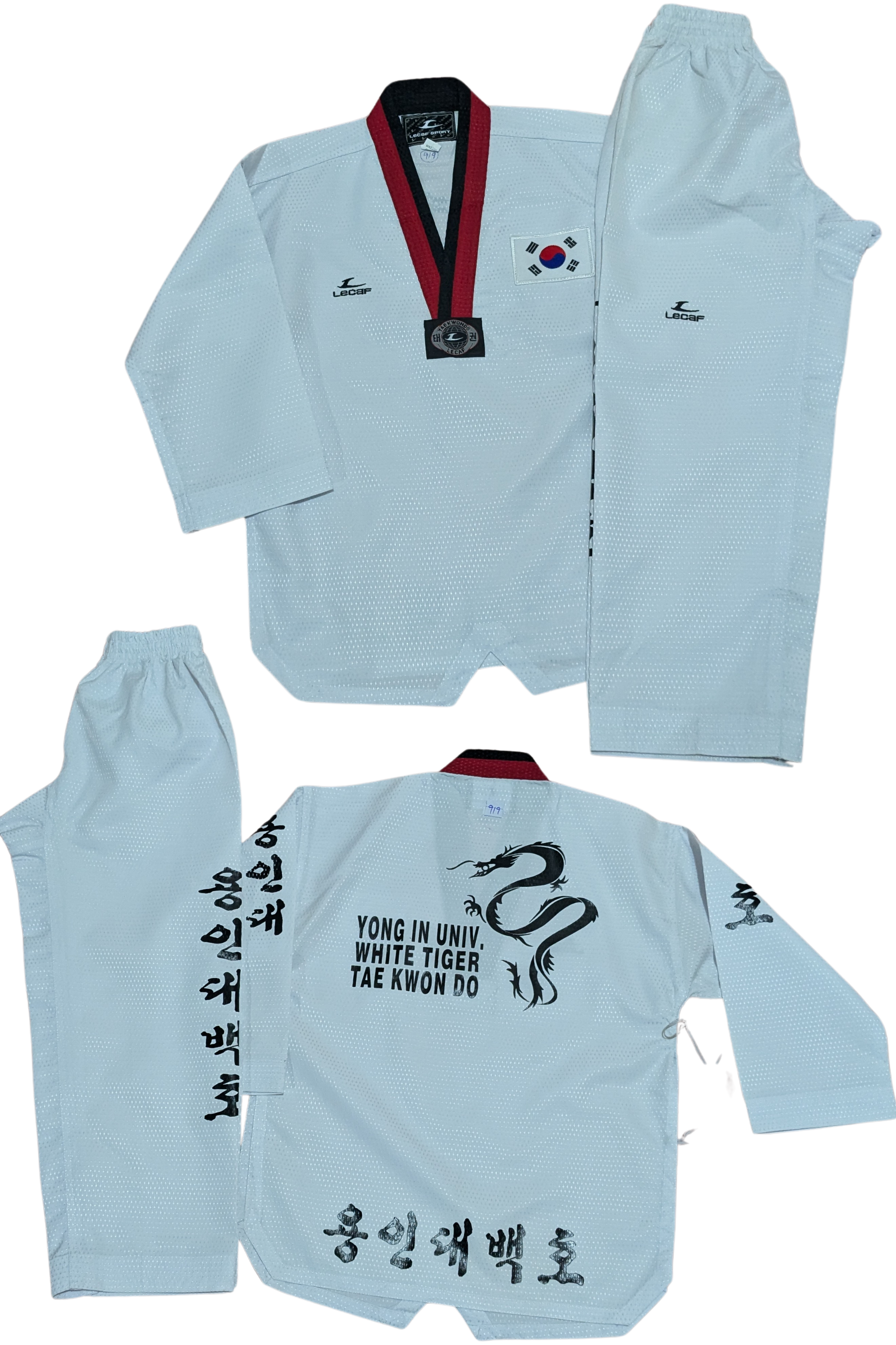 Taekwondo lecafe uniform (140 sized /white color )