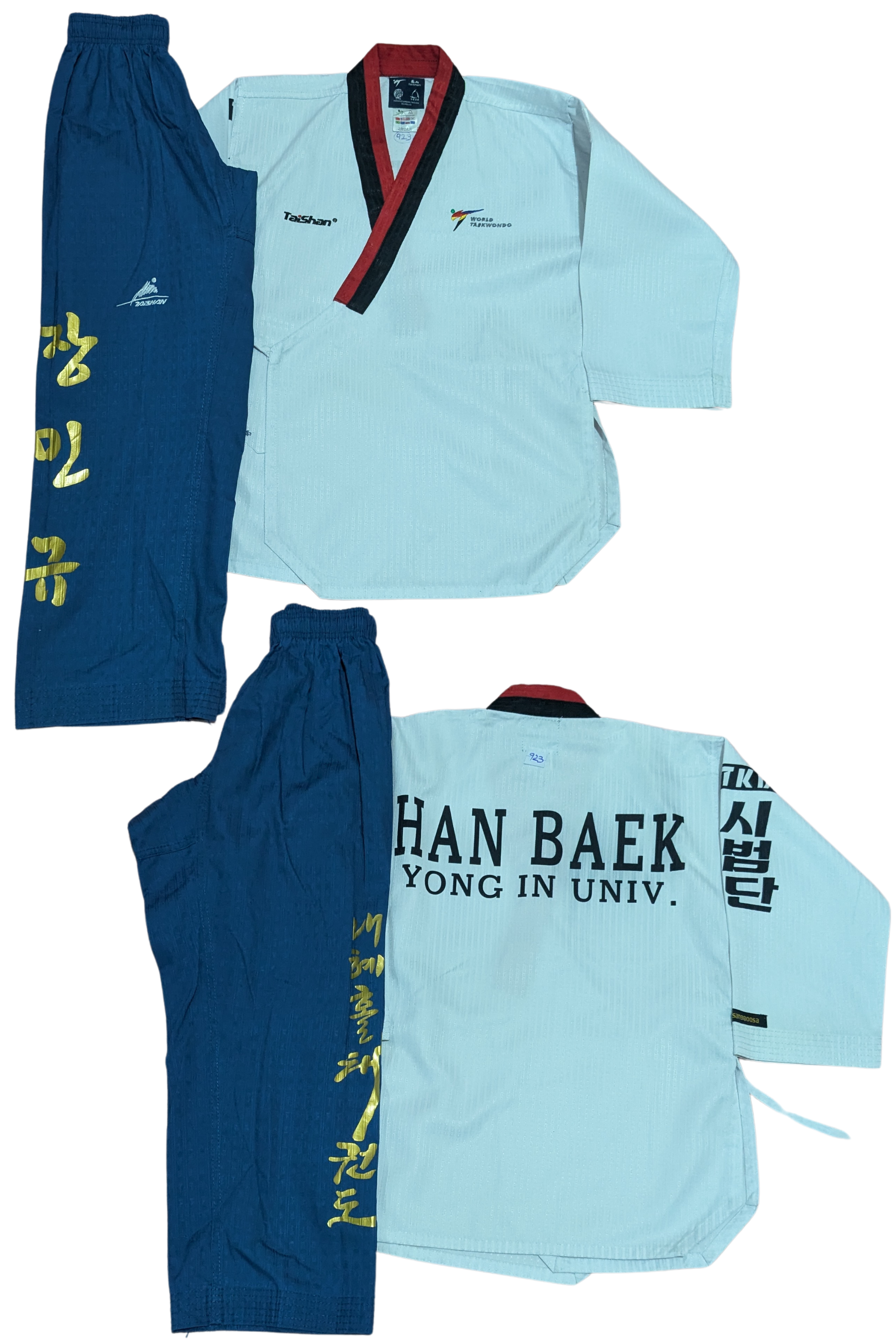 Taekwondo taishan uniform (140 sized /white color )
