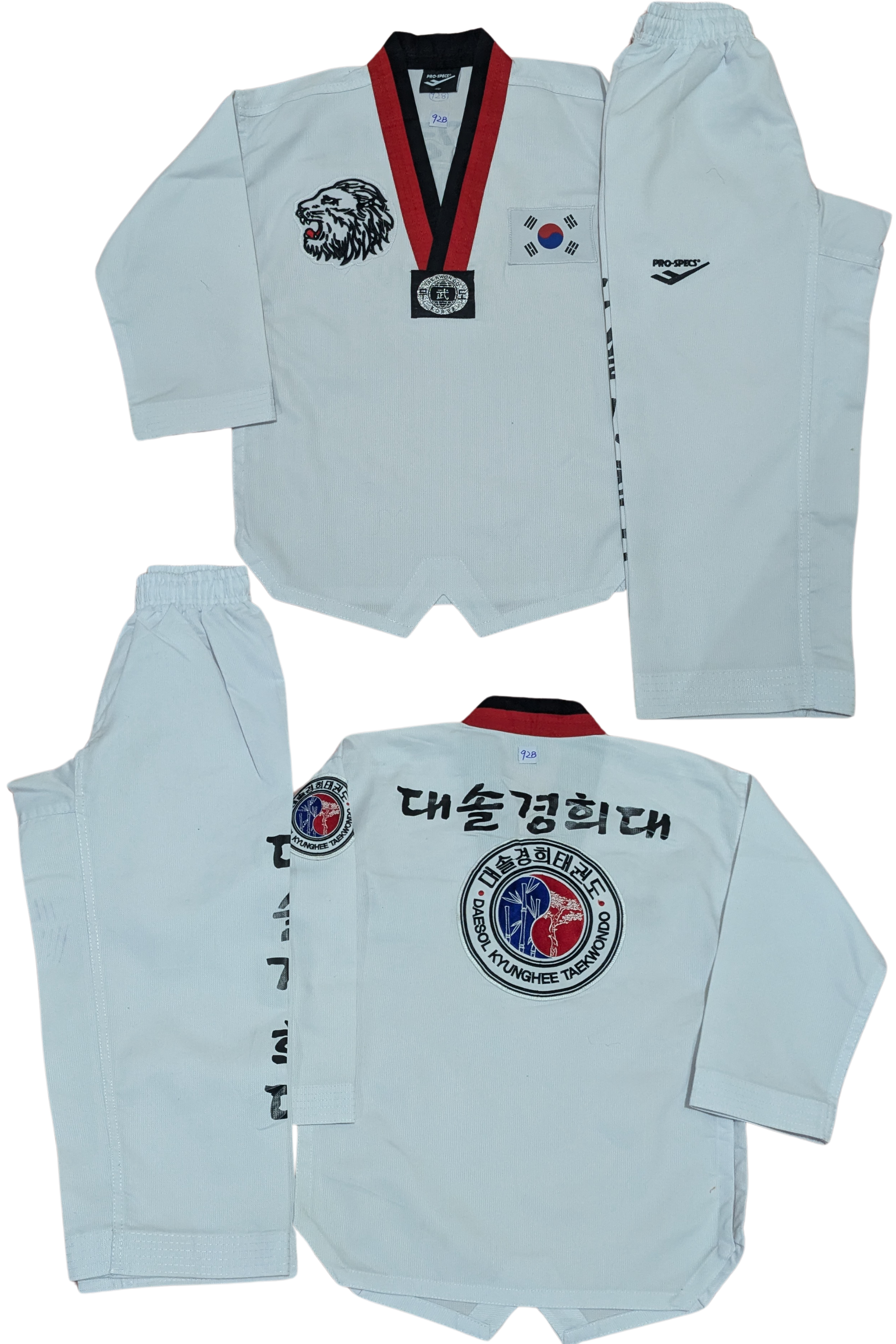 Taekwondo pro specs uniform (110 sized /white color )