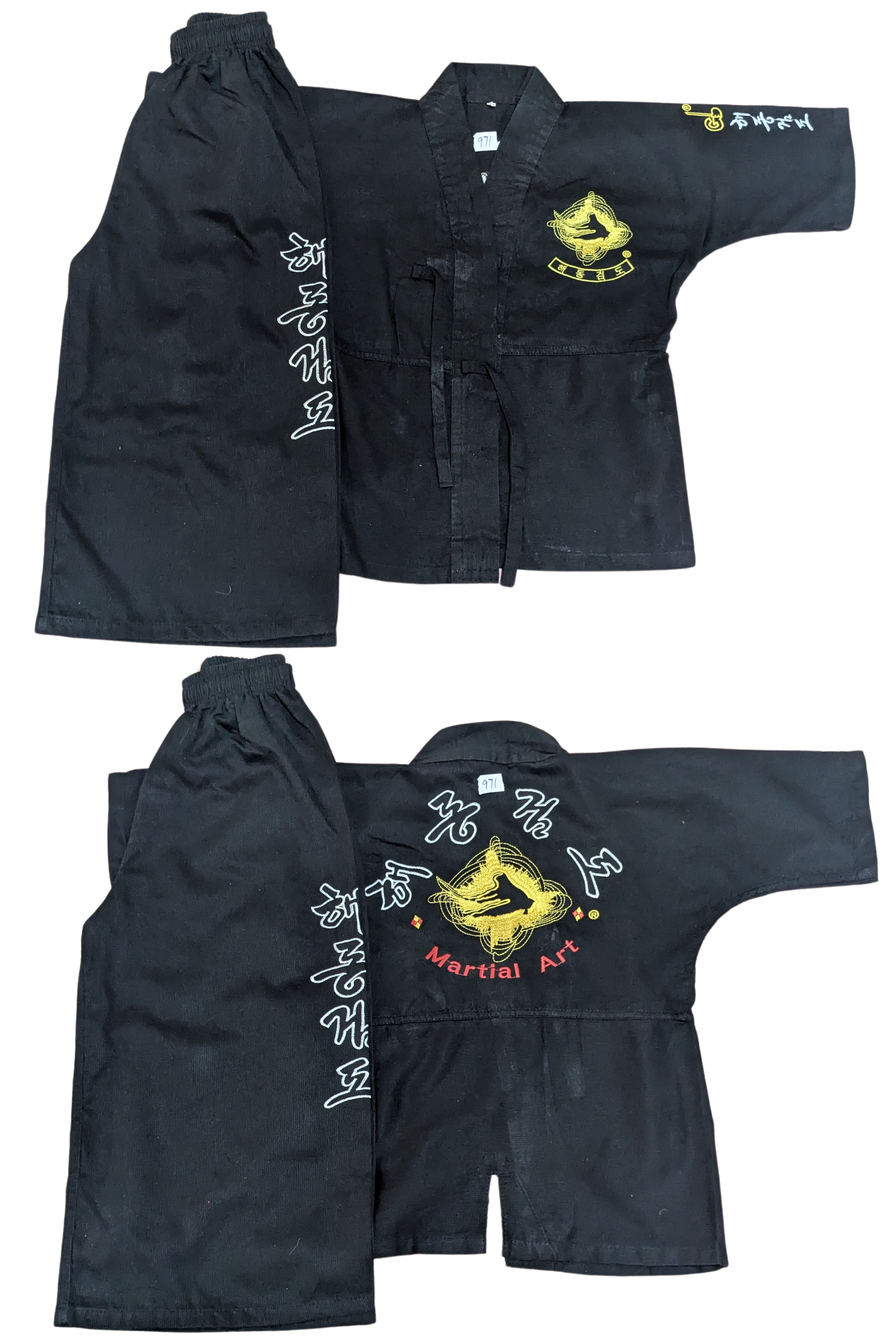 Taekwondo martial arts uniform (100 sized /black color )