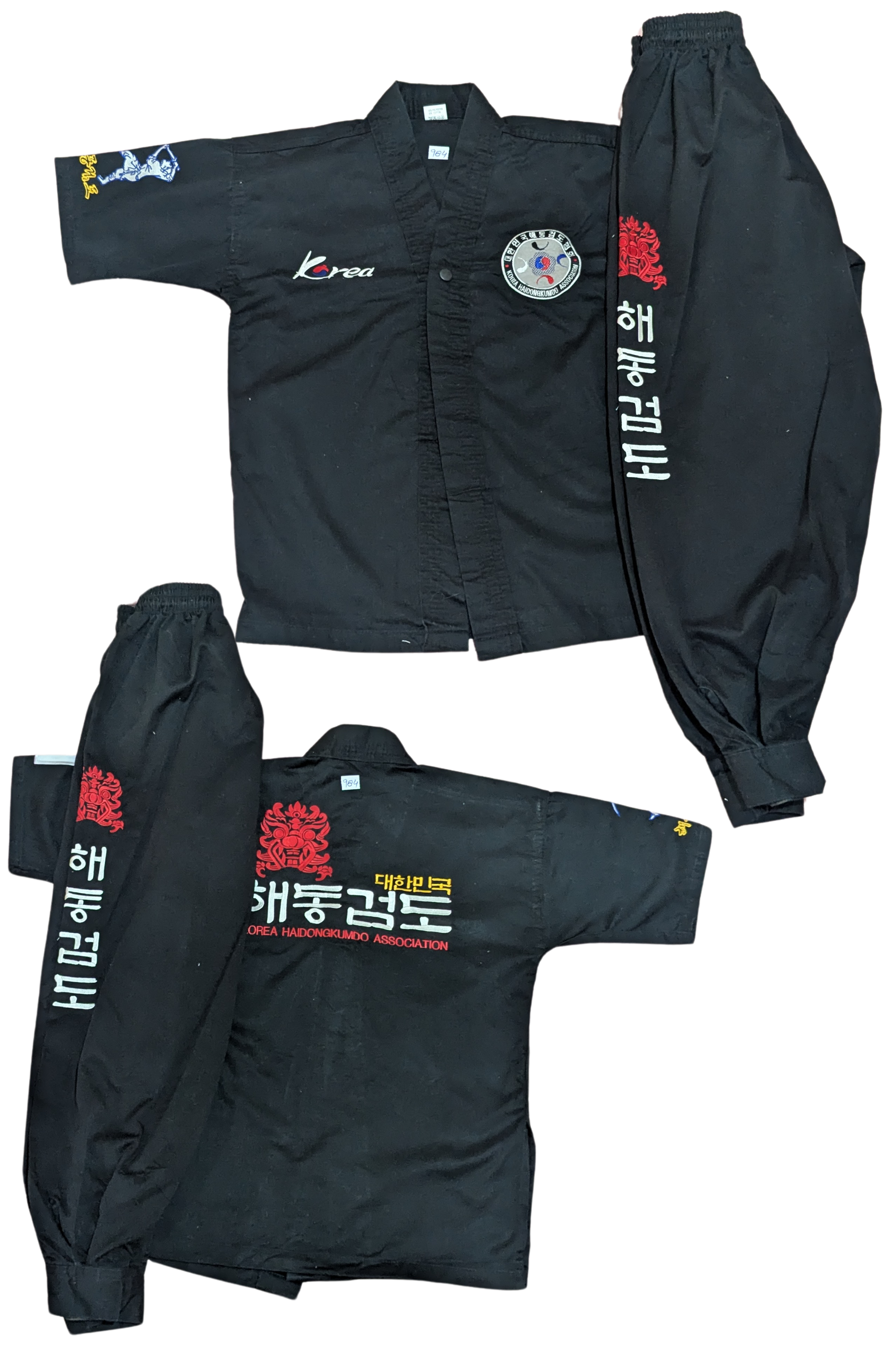 Taekwondo karatay uniform (130 sized /black color )