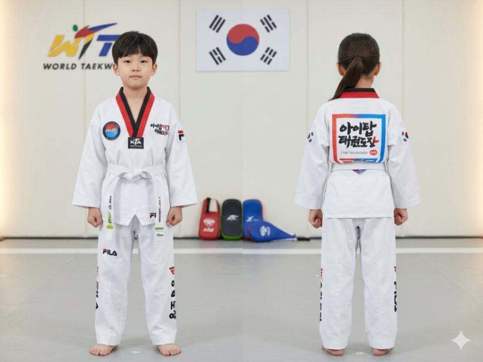 Taekwondo fila uniform (120 sized /white color )